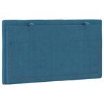 vidaXL Coussin de tête de lit Hanko bleu 90 cm velours