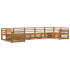 vidaXL Ensemble de canapés d'extérieur 7 pc Naturel