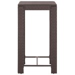 vidaXL Ensemble bar de jardin 5 Pièces et coussins Résine tressée Marron