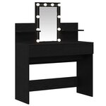 vidaXL Table de Toilette avec tiroir Chêne noir 100 x 40 x 130 cm