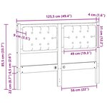 vidaXL Tête de lit marron et gris foncé 120 cm Bois massif en pin