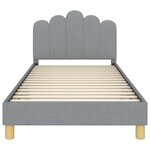 vidaXL Cadre de lit pour enfants avec tête de lit Gris clair