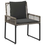 vidaXL Ensemble de meubles d'extérieur 9 Pièces Gris et Gris foncé