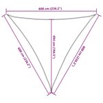 vidaXL Voile d'ombrage 160 g/m² triangulaire terre cuite 6x6x6 m PEHD
