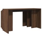 vidaXL Tables gigognes 3 Pièces chêne marron bois d'ingénierie