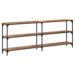 vidaXL Table console Bois vieilli 200x29x75 cm Bois reconstitué