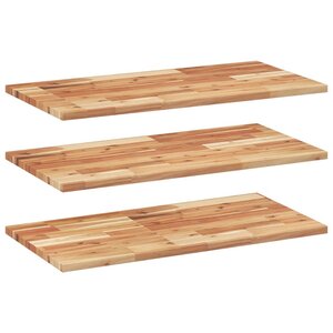 vidaXL Étagères flottantes 3 Pièces 100x40x2 cm acacia massif à l'huile