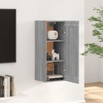 vidaXL Armoire suspendue Sonoma gris 35x34x90 cm Bois d'ingénierie