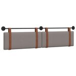 vidaXL Tête de lit suspendue Taupe PU antique