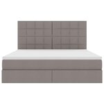 vidaXL Lit de rangement LED avec matelas Taupe 180 x 200 cm Tissu