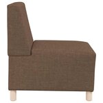 vidaXL Canapé modulaire sans accoudoirs Marron 55 cm Tissu