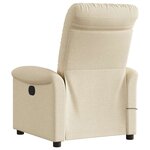 vidaXL Fauteuil de massage inclinable Crème Tissu