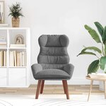 vidaXL fauteuil Gris foncé 69 x 74 x 93 cm Velours
