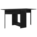 vidaXL Table à dîner 138 x 70 x 73 5 cm Bois d'ingénierie Chêne noir