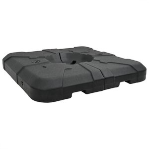 vidaXL Ensemble de base pour parapluie 2 Pièces Noir 88.5 x 88.5 x 12 cm