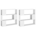 vidaXL Bibliothèque/Séparateur de pièce Blanc 100x24x188 cm