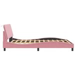 vidaXL Cadre de lit avec tête de lit Rose 140x200 cm Velours