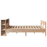 vidaXL Lit bibliothèque sans matelas 140x200 cm bois massif de pin