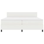 vidaXL Lit à ressorts Crème et Blanc 203 x 200 x 88 cm