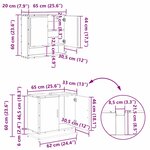 vidaXL Ensemble de mobilier de salle de bain 4 Pièces Chêne noir