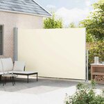 vidaXL Auvent latéral rétractable de patio 220x500 cm Crème