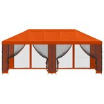 vidaXL Abri de jardin avec parois 6 x 3 m Orange Polyester et Acier