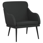 vidaXL Fauteuil Noir 63x76x80 cm Similicuir