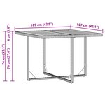 vidaXL Table de Jardin