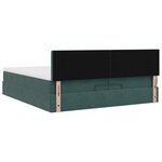 vidaXL Cadre de lit ottoman avec matelas vert foncé 200x200 cm velours