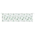 vidaXL Coussin de banc de jardin motif de feuilles 200x50x7 cm tissu