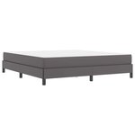 vidaXL Cadre de lit avec matelas Gris 180 x 200 cm tissu
