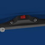 vidaXL Parasol de jardin Bleu et Noir 295 x 295 x 245 cm