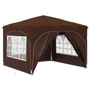 vidaXL Tente de fête pop-up 290 x 290 x 245 cm Marron