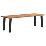 vidaXL Table à manger marron clair bois de chêne massif rectangulaire