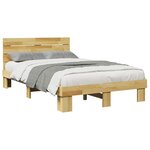 vidaXL Cadre de lit avec tête de lit sans matelas 120x200 cm