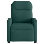vidaXL Fauteuil inclinable Vert foncé Tissu
