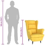 vidaXL Fauteuil jaune moutarde velours