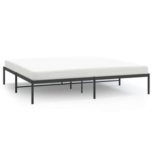 vidaXL Cadre de lit métal sans matelas noir 200x200 cm
