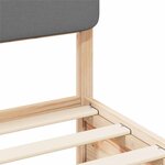 vidaXL Cadre de lit avec tête de lit rembourrée Gris clair 80 x 200 cm