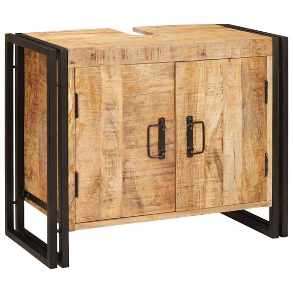 vidaXL Meuble sous évier Marron 71 x 33 x 58 cm Bois de mangue massif