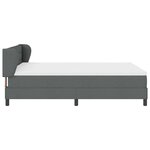 vidaXL Lit à ressorts avec matelas Gris foncé 140 x 200 cm tissu