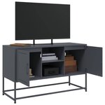 vidaXL Meuble TV anthracite 100 5x39x60 5 cm acier
