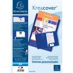 Chemise à 2 rabats personnalisable CARTOCOM polypropylène bleu EXACOMPTA