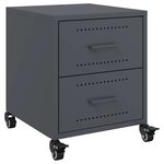 vidaXL Table de chevet anthracite 36x39x43 5 cm acier