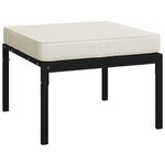 vidaXL Salon de jardin 11 Pièces avec coussins sable acier
