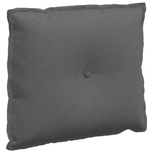 vidaXL Coussin de Dos Gris foncé 60 x 19 x 50 cm tissu