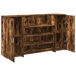 vidaXL Bureau de réception chêne fumé 180x50x103 5cm bois d'ingénierie