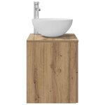 vidaXL Meuble lavabo mural Chêne artisanal 49 5 x 35 x 63 cm