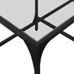 vidaXL Table basse avec dessus en verre transparent 98 5x50x40cm acier