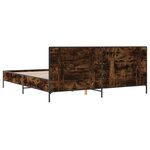 vidaXL Cadre de lit sans matelas chêne fumé 180x200 cm
